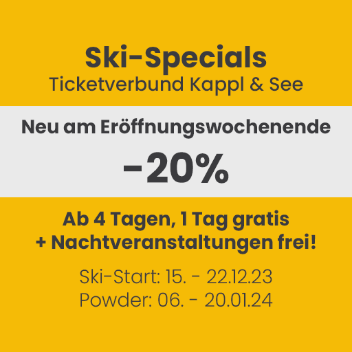Ski-Specials Ticketverbund Kappl & See